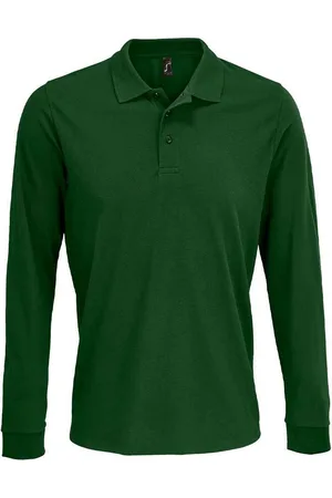 Sols Unisex Adult Prime Pique Langarm-Poloshirt (flaschengrün)