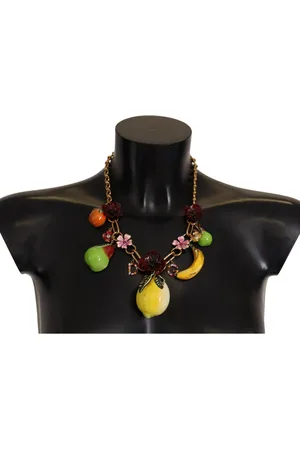 Dolce & Gabbana Messing Sizilien Fruchte Statement Halskette