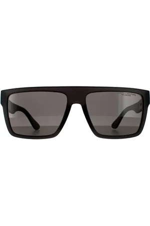 Tommy Hilfiger Rectangle Mens Matte Grey Grey Polarized Sonnenbrille