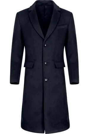 Allthemen Herren Winter Wollmantel Knielang Slim Fit Umlegekragen Business M?ntel