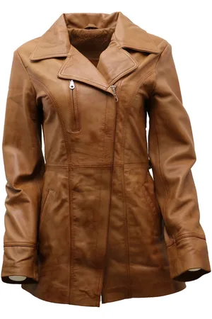 Infinity Damen-Bikerjacke aus Leder in Md-Länge – Okehampton