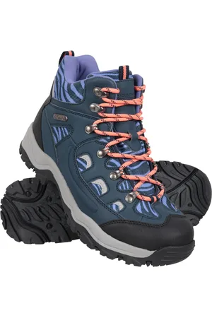 Mountain Warehouse Damen Wanderstiefel "Adventurer", Leo-Muster, Wildlederimitat (Marineblau)