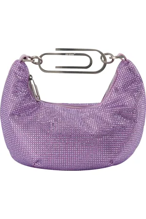 OFF-WHITE Binder Clip 20 Tasche in Strass / Flieder