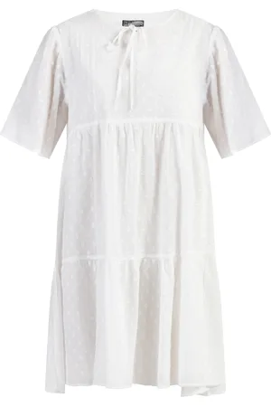 Dreimaster Kleid Damen Wollweiß
