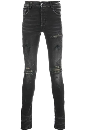 AMIRI Leder Camo MX1 Aged Black Jeans