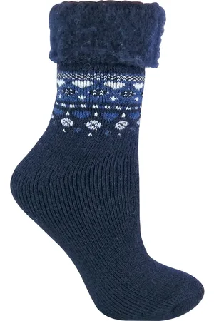 Sock Snob Damen Turn Over Top Warme Thermo-Winter-Nordic-Bettsocken