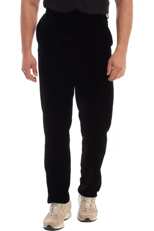 Emporio Armani Herren-Anzughose aus Samt mit hoher Taille B1P440