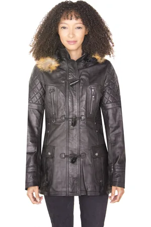 Infinity Damen-Parkajacke aus gestepptem Leder – Brüssel
