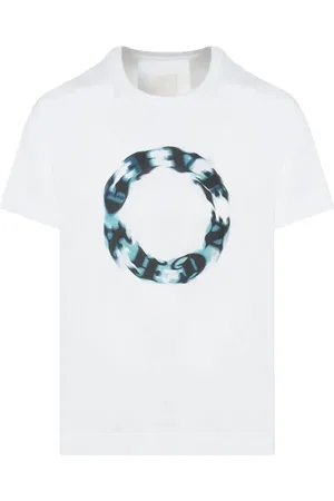 Givenchy Ubergroses weises T-Shirt mit rundem Logo von