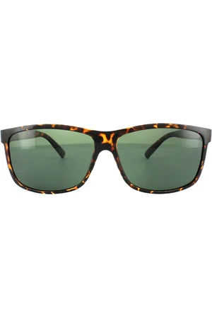 Polaroid Rectangle Mens Havanna Grün Polarisierte Sonnenbrille
