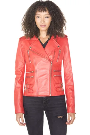 Infinity Damen Leder Vintage Brando Bikerjacke-Orlando