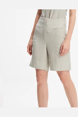 Smart & Joy Gestreifte gerade Shorts