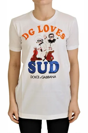 Dolce & Gabbana T-Shirt mit Rundhalsausschnitt mit mehrfarbigem Druck