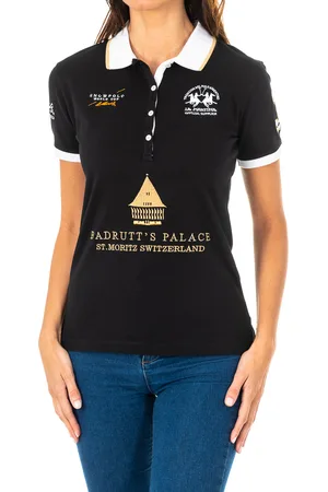 La Martina Kurzärmeliges Damen-Poloshirt mit Reverskragen 2WPH29