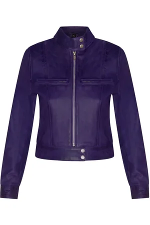 Infinity Schlichte Damen-Motorrad-Bikerjacke aus Leder – Braga