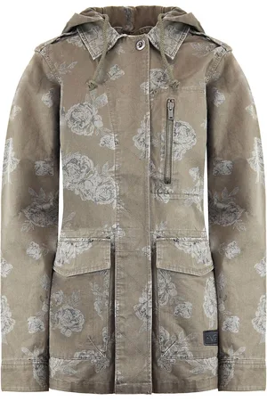 Vans Von der Wand Damen Coffey Kapuzenjacke Blumen Khaki X3V1LE A51B
