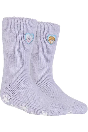 Heat Holders Wärmehalter - Kindercharakter rutschfeste 2.3 TOG Winter warme thermische Hausschuhsocken mit Greifern - Frozen Princess
