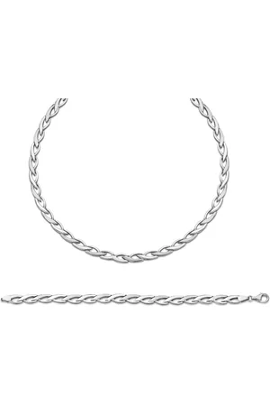 ORPHELIA Damen 925 Sterling Set: Kette + Armband - SET-042