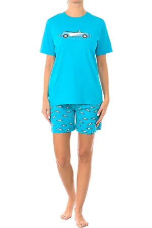 Kisses and Love Kurzärmeliger Sommerpyjama für Damen KL40000