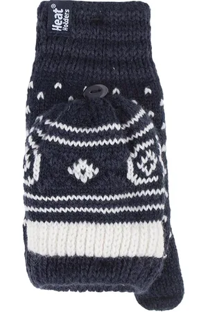 Heat Holders Ladies Warm Fairisle Patterned Thermal Fingerless Converter Handschuhe