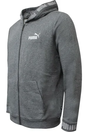 PUMA Amplified Hooded Jacket Mens Grey Casual Track Top 844792 03
