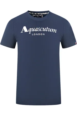Aquascutum London Markenlogo Marineblau T-Shirt