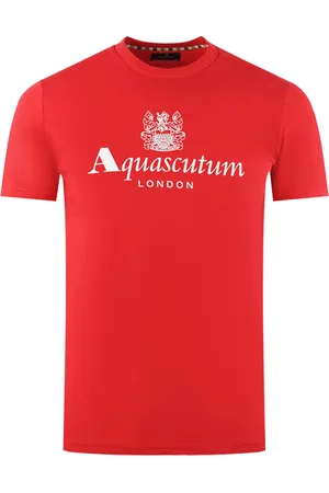 Aquascutum London Aldis Markenlogo Rotes T-Shirt