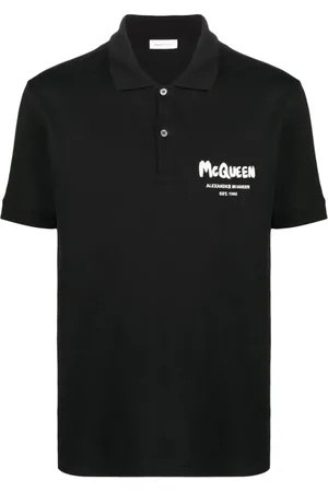 Alexander McQueen Poloshirt mit Graffiti-Logo in