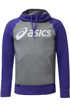 Asics Logo Womens Grey/Purple Hoodie
