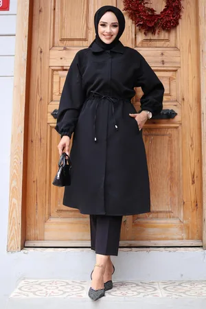 HERITA Verdeckter Knopfleisten-Trenchcoat