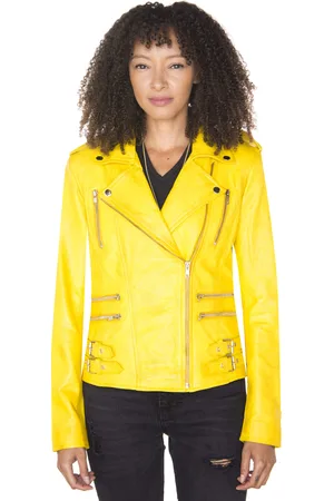 Infinity Damen Leder Vintage Brando Bikerjacke-Orlando