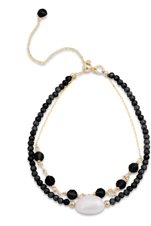 Luxenter Armband, Ekhao-Metalllegierung und hydrothermaler Quarz Onyx 18K vergoldet