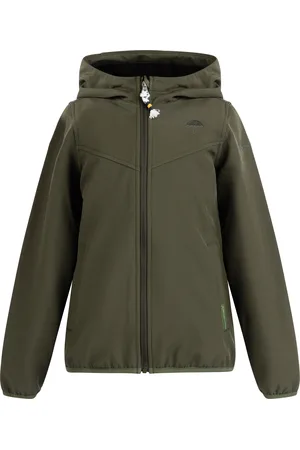 Schmuddelwedda Softshellblouson - recyceltes Material Mädchen Dunkeloliv