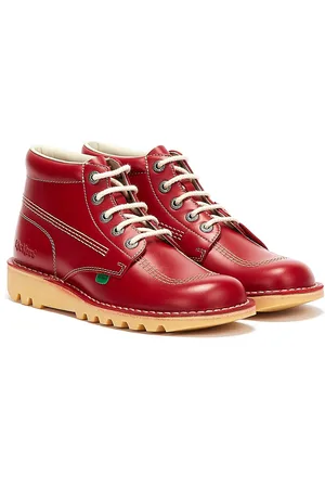 Kickers Kick Hi Herren Stiefel aus rotem Leder