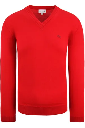 Lacoste Reine neue Wollmenschen roter Pullover
