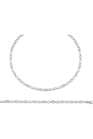 ORPHELIA Damen 925 Sterling Set: Kette + Armband - SET-031