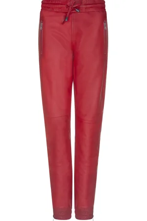 Infinity Damen-Jogginghose aus rotem Nappaleder