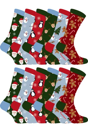 Sock Snob Kinder Weihnachten Socken | | Neuheit Spaß Muster Weihnachtsgeschenk Socken für Jungen & Mädchen - 12 Pack