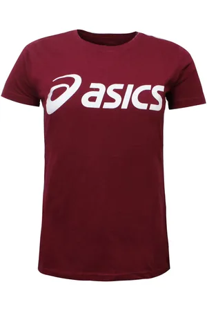 Asics Logo Womens Burgundy T-Shirt