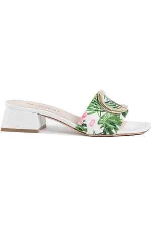 DEE OCLEPPO Dizzy Palm Pantolette - Weiß Grün