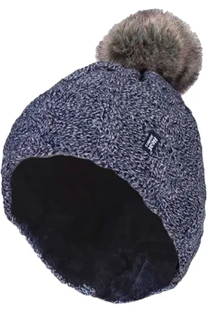 Heat Holders Wärmehalter - Damen Strickfleece gefütterte Thermo-Bommelmütze mit Pom Pom