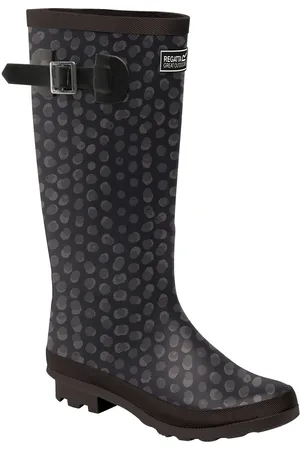 Regatta Womens/Ladies Ly Fairweather II Tall Durable Wellington Boots (Black Print)