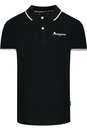 Aquascutum London Schwarzes Poloshirt mit Spitze