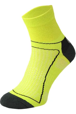 COMODO Unisex Chaussettes Cyclisme sport Velo Route anti Tranpirante Basses - Jaune Fluo
