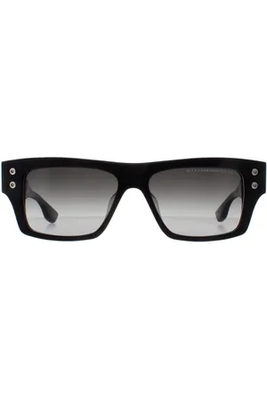 DITA EYEWEAR Rectangle Unisex Matte Black Iron Dark Grey to Clear Gradient Grandmaster Seven