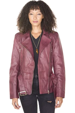 Infinity Lange Damen-Bikerjacke aus Leder – Quito