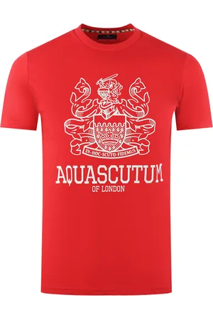 Aquascutum Large Bold London Aldis Marke Logo T-Shirt