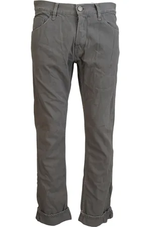 ACHT Denim-Jeans mit gefaltetem Saum