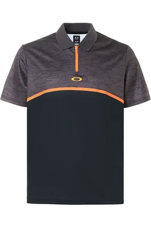 Oakley Farbblock Camouflage Black Reißverschluss UP Mens Polo Shirt 434216 02e