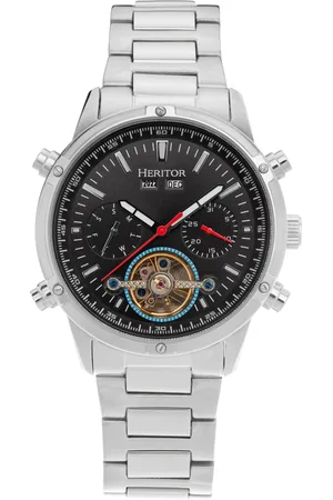 heritor automatic Heritor Automatik Wilhelm Semi-Skelett Armbanduhr mit Tag/Datum